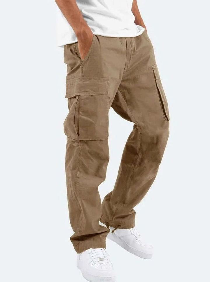 Carvion | Men's Relaxed Fit Cargo Trousers – Multi-Pocket Casual Pants with Adjustable Drawstring Hems 2
