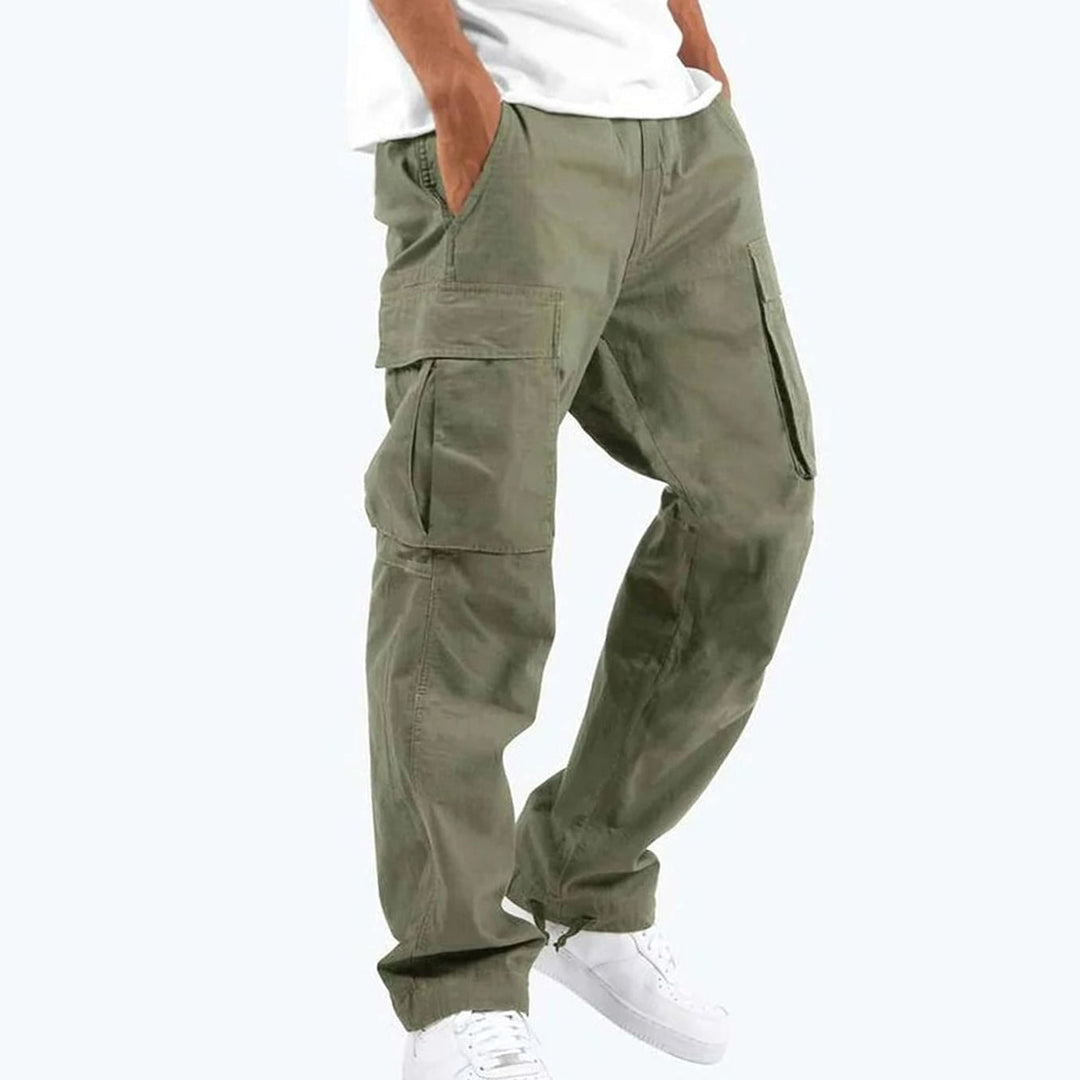Carvion | Men's Relaxed Fit Cargo Trousers – Multi-Pocket Casual Pants with Adjustable Drawstring Hems 3