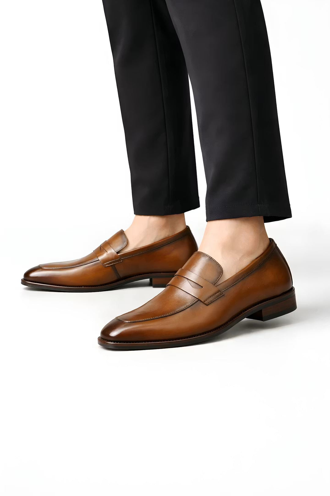 Pennmont | Men's Classic Penny Loafers – Elegant Slip-On Formal Dress Shoes 8