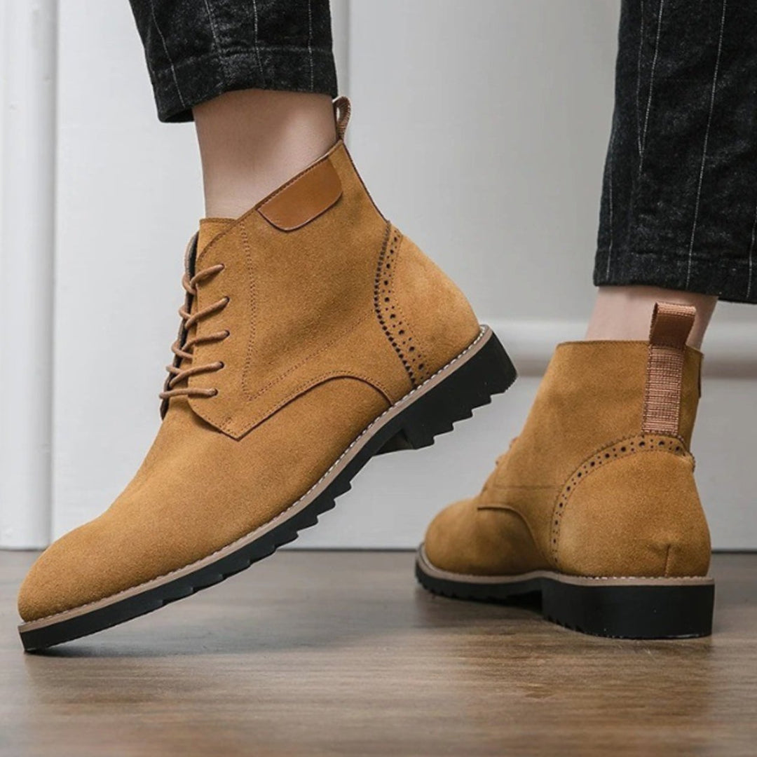 Suedmont | Men's Suede-Look Chukka Boots – Cushioned Lace-Up Smart-Casual Ankle Boots 2