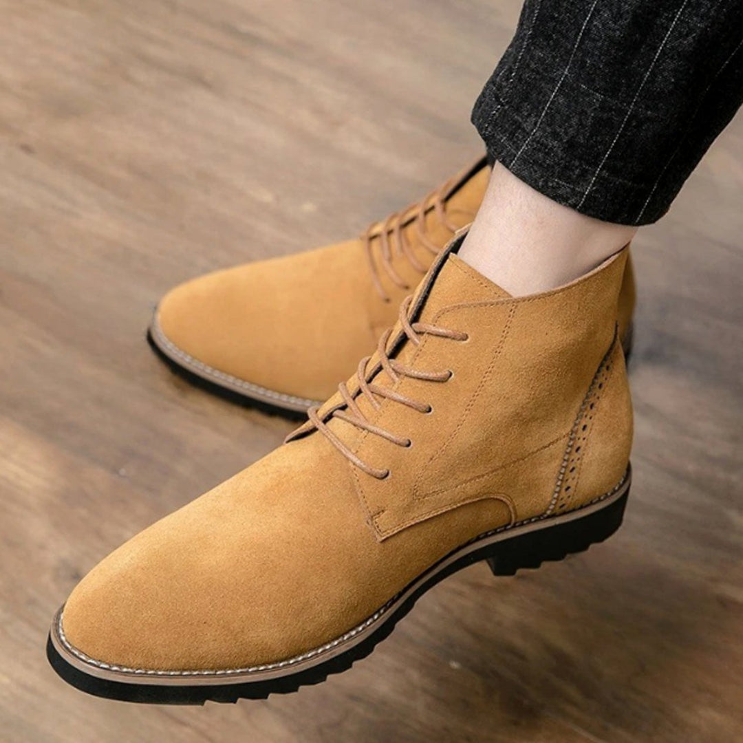 Suedmont | Men's Suede-Look Chukka Boots – Cushioned Lace-Up Smart-Casual Ankle Boots 3