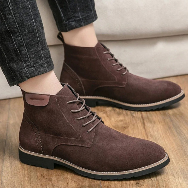 Suedmont | Men's Suede-Look Chukka Boots – Cushioned Lace-Up Smart-Casual Ankle Boots 4