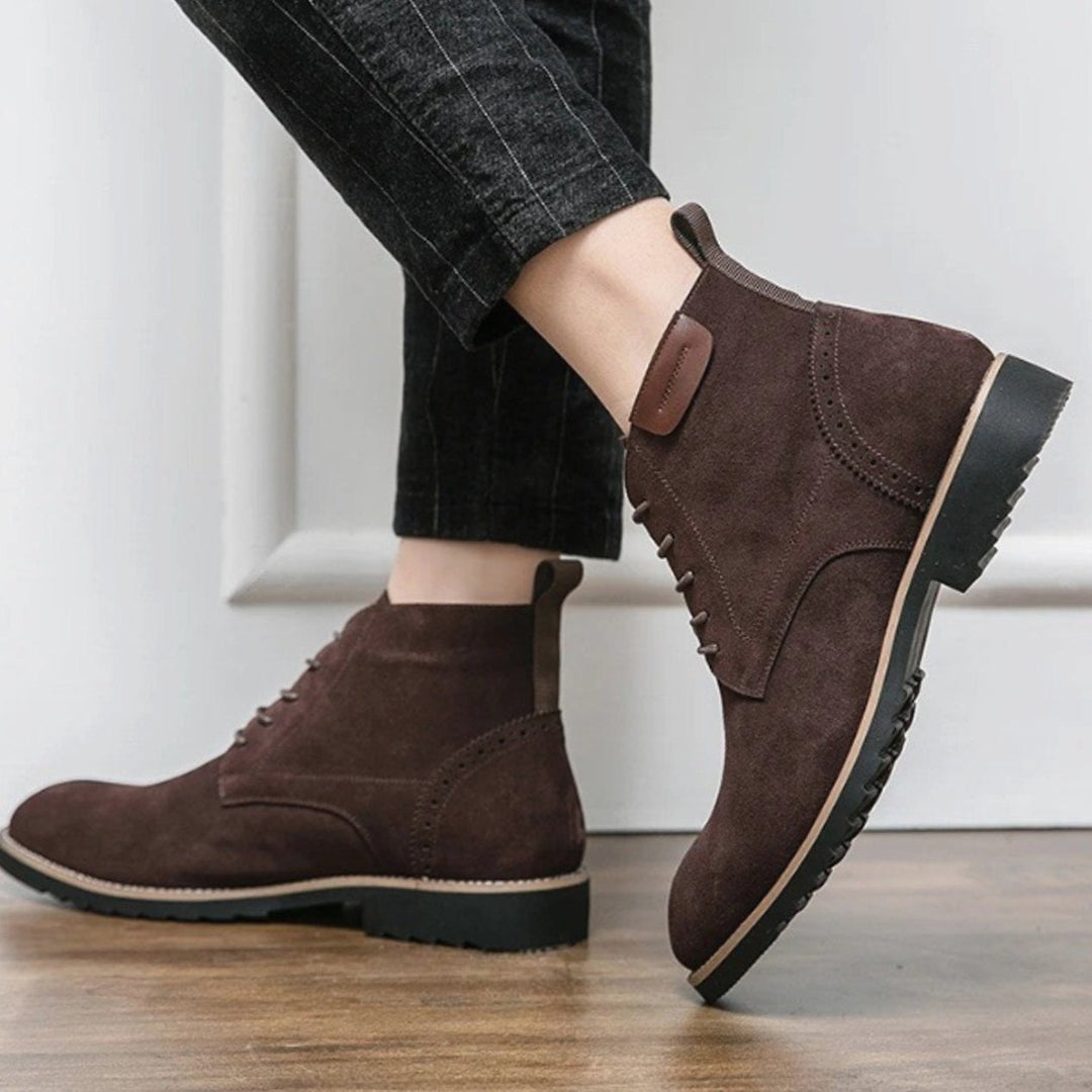 Suedmont | Men's Suede-Look Chukka Boots – Cushioned Lace-Up Smart-Casual Ankle Boots 5