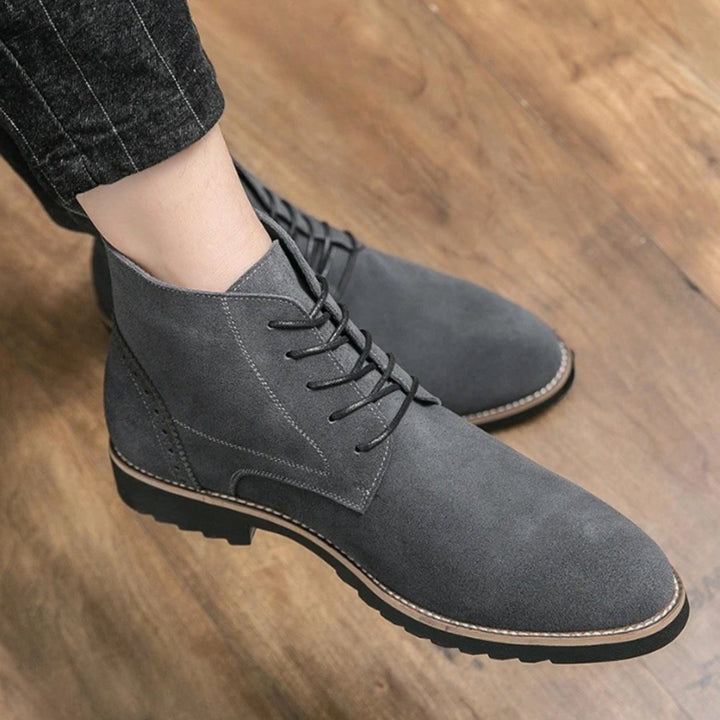 Suedmont | Men's Suede-Look Chukka Boots – Cushioned Lace-Up Smart-Casual Ankle Boots 6