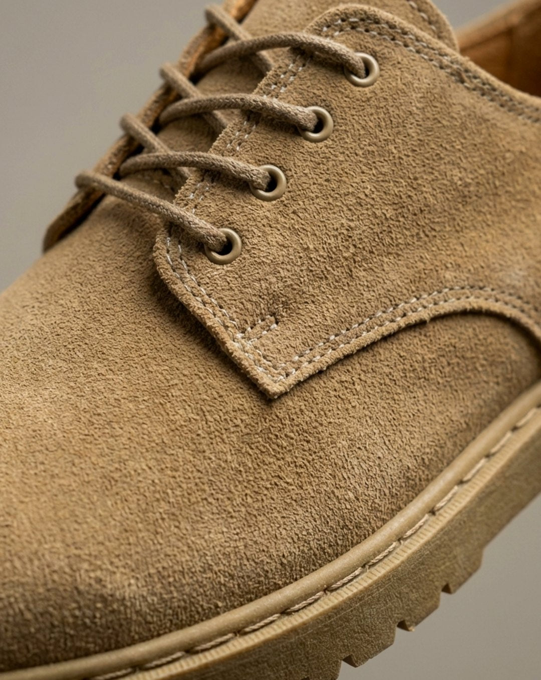 Tanverick | Men's Suede Derby Shoes – Chunky Lug-Sole Lace-Up Casual Shoes 3