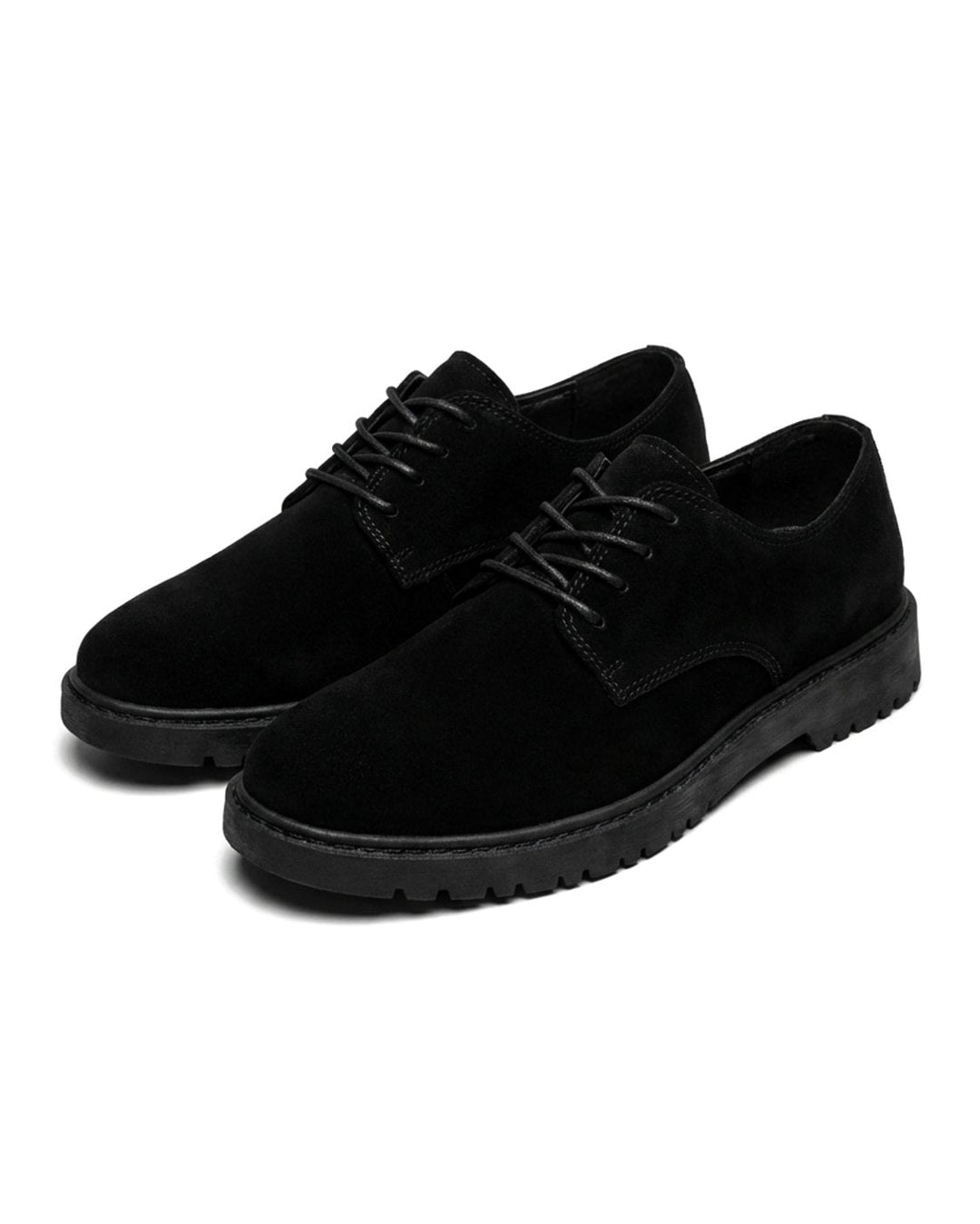 Tanverick | Men's Suede Derby Shoes – Chunky Lug-Sole Lace-Up Casual Shoes 6