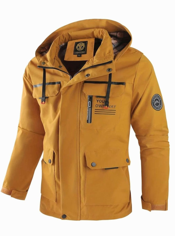 Stormvale | Men's Waterproof Hooded Winter Jacket – Fleece-Lined Multi-Pocket Outdoor Coat 9