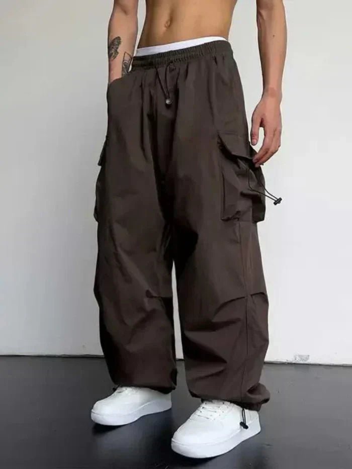 Vaymont | Men's Wide-Leg Cargo Trousers – Relaxed Fit Drawstring Waist & Adjustable Ankle Cuffs 2