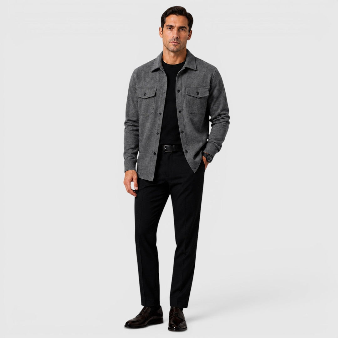 Arviston | Men's Brushed Fabric Regular-Fit Overshirt