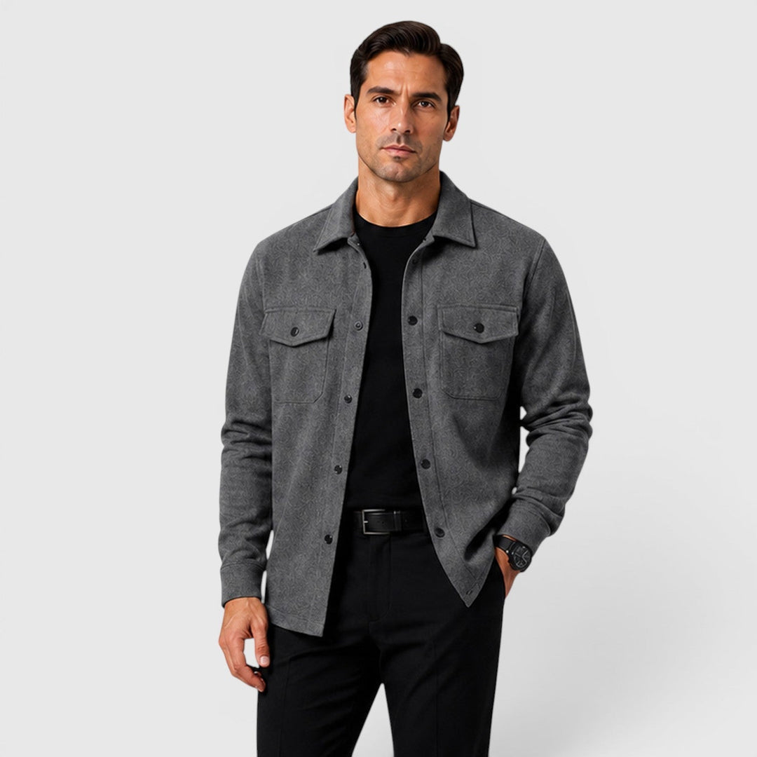 Arviston | Men's Brushed Fabric Regular-Fit Overshirt
