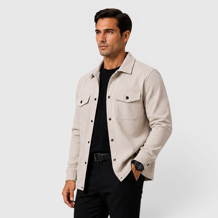 Arviston | Men's Brushed Fabric Regular-Fit Overshirt