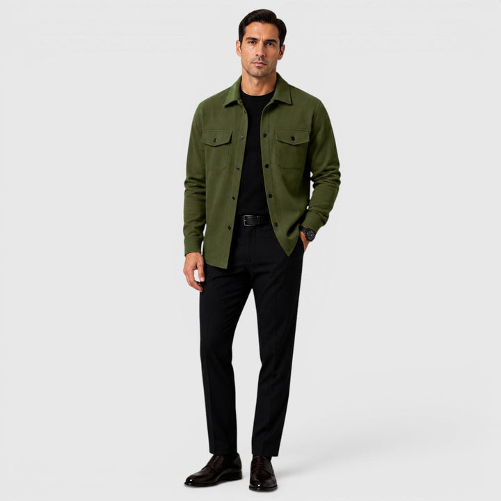 Arviston | Men's Brushed Fabric Regular-Fit Overshirt