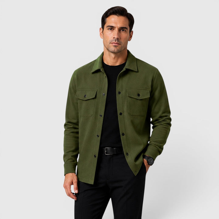 Arviston | Men's Brushed Fabric Regular-Fit Overshirt