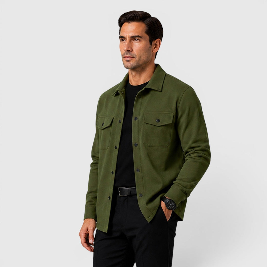 Arviston | Men's Brushed Fabric Regular-Fit Overshirt