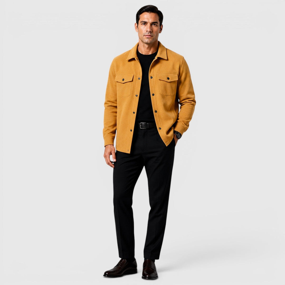 Arviston | Men's Brushed Fabric Regular-Fit Overshirt