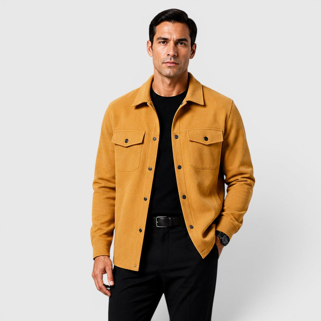Arviston | Men's Brushed Fabric Regular-Fit Overshirt