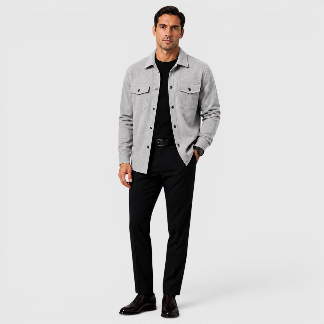 Arviston | Men's Brushed Fabric Regular-Fit Overshirt