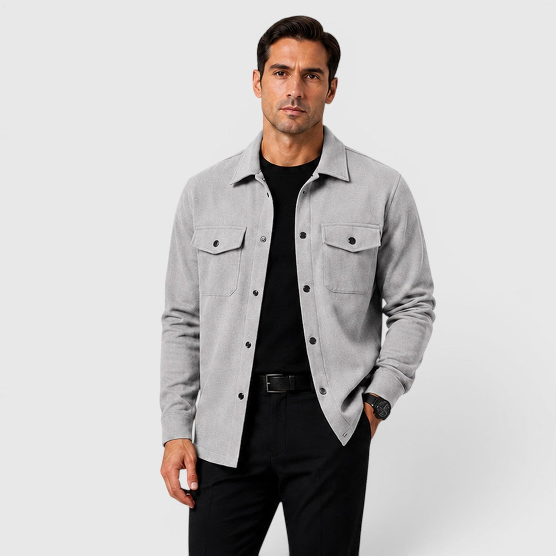 Arviston | Men's Brushed Fabric Regular-Fit Overshirt