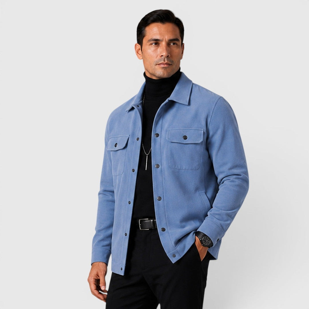 Arviston | Men's Brushed Fabric Regular-Fit Overshirt