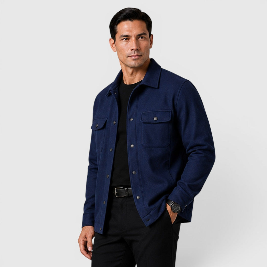 Arviston | Men's Brushed Fabric Regular-Fit Overshirt