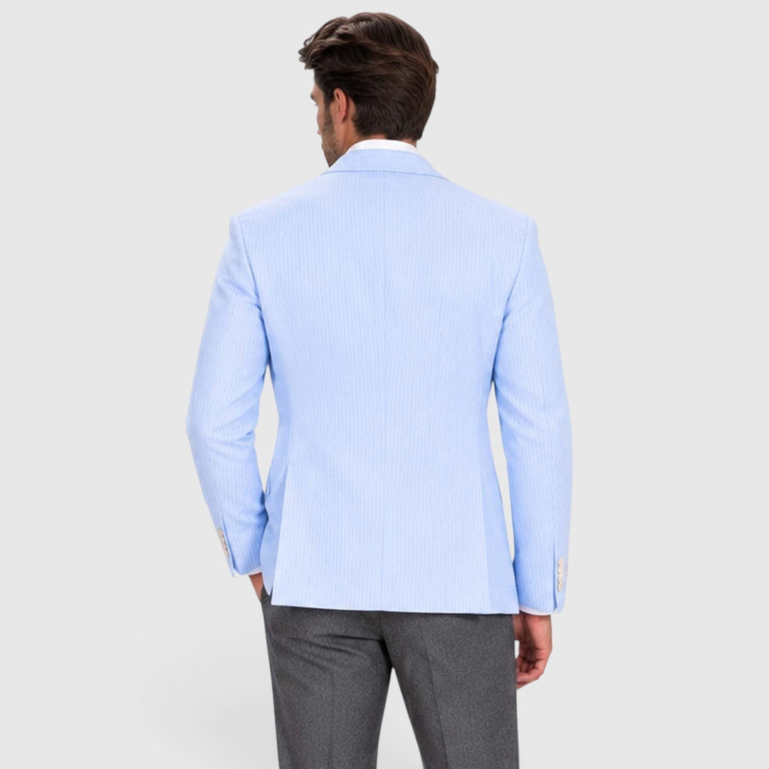 Asterford | Men's Tailored Striped Seersucker-Style Blazer