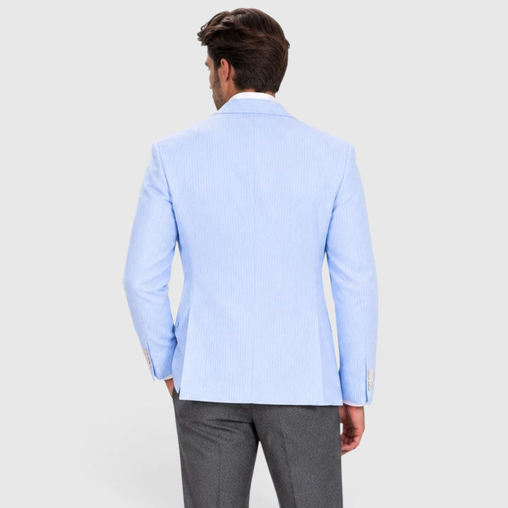 Asterford | Men's Tailored Striped Seersucker-Style Blazer