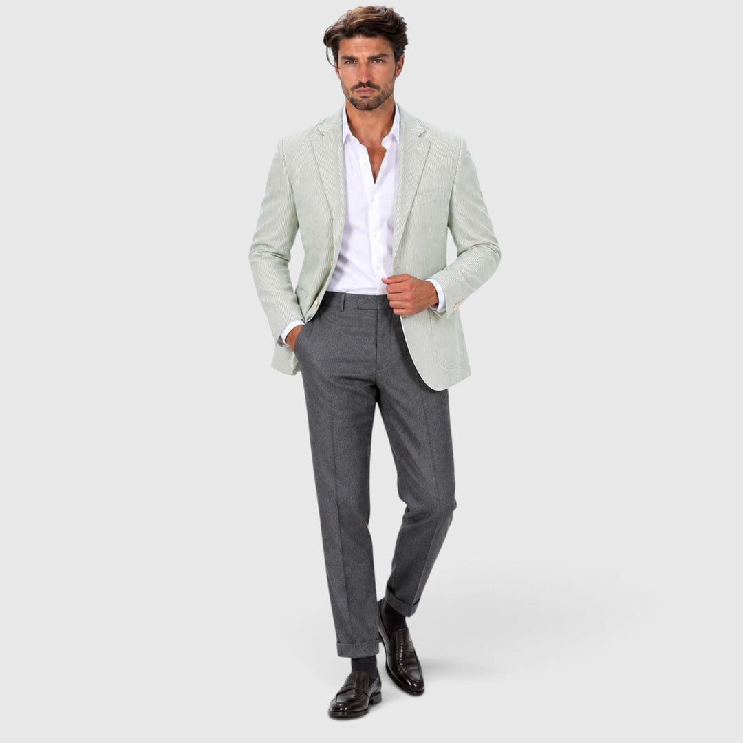 Asterford | Men's Tailored Striped Seersucker-Style Blazer