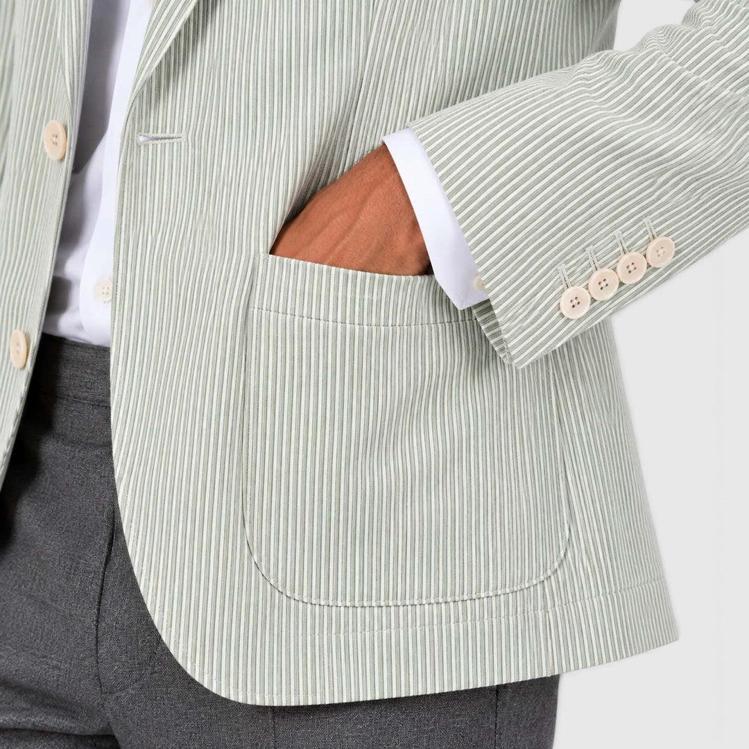 Asterford | Men's Tailored Striped Seersucker-Style Blazer