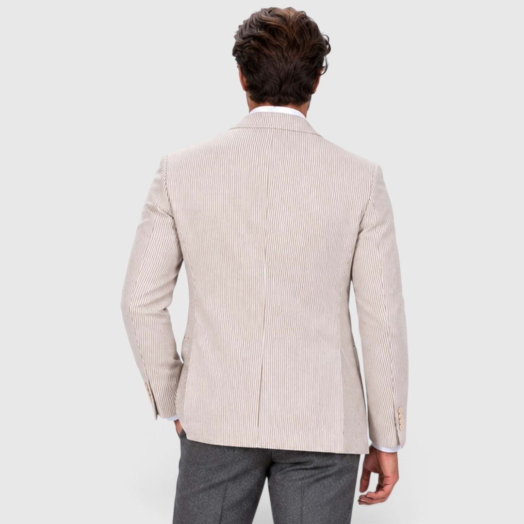 Asterford | Men's Tailored Striped Seersucker-Style Blazer