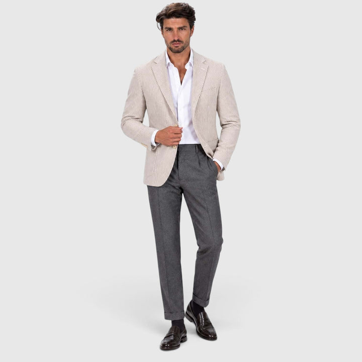Asterford | Men's Tailored Striped Seersucker-Style Blazer