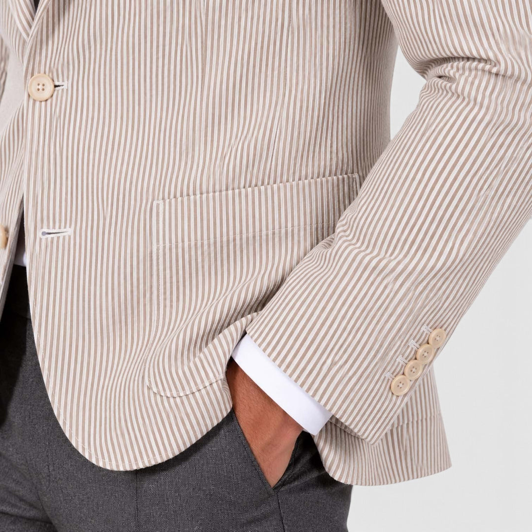 Asterford | Men's Tailored Striped Seersucker-Style Blazer