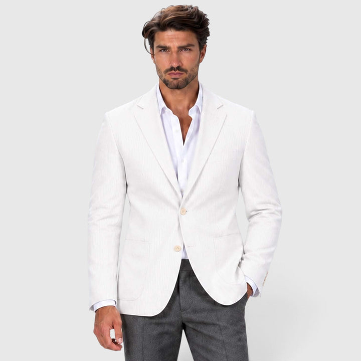 Asterford | Men's Tailored Striped Seersucker-Style Blazer