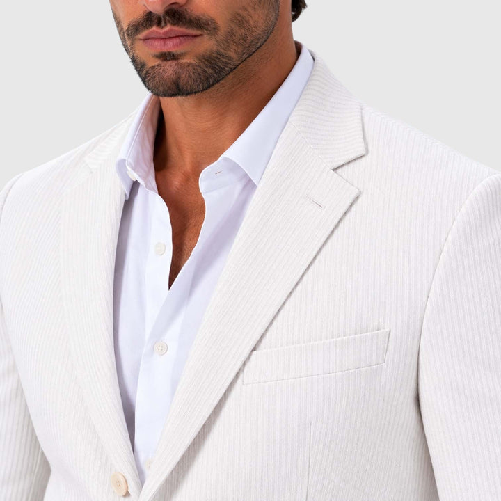 Asterford | Men's Tailored Striped Seersucker-Style Blazer