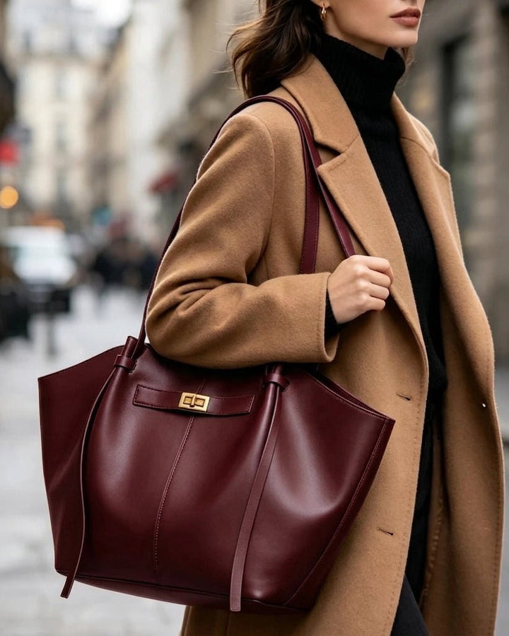 Vellorane | Women's Elegant Vegan Leather Shopper Tote Bag 4