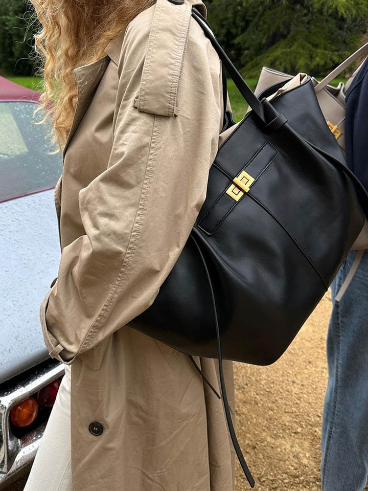 Vellorane | Women's Elegant Vegan Leather Shopper Tote Bag 1