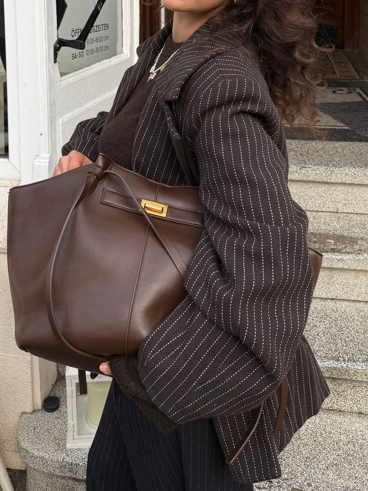 Vellorane | Women's Elegant Vegan Leather Shopper Tote Bag 6