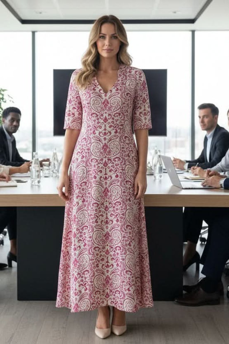 Floravessa | Women's Bohemian Floral V-Neck Maxi Dress – Elegant Long Autumn Occasion Dress 7