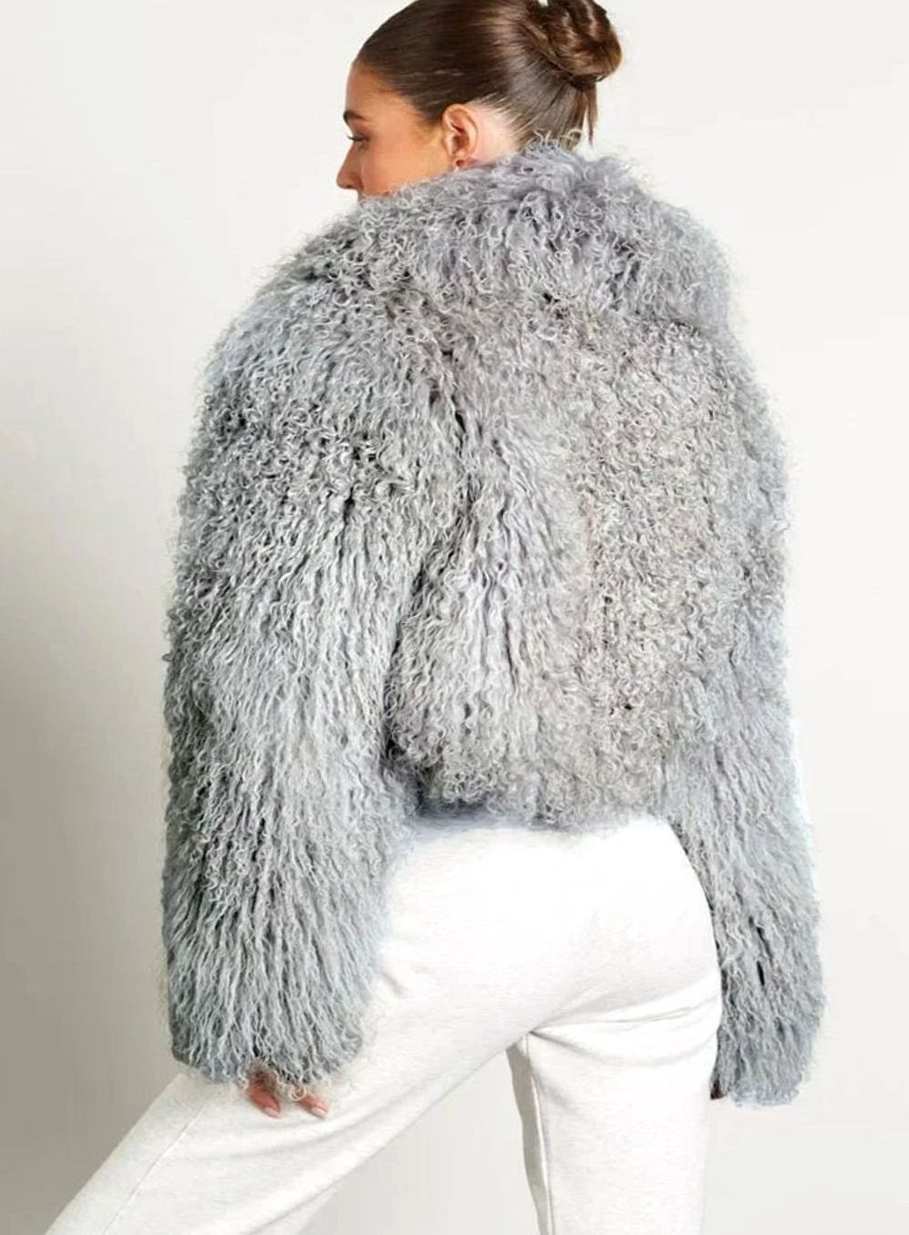 Teddelisse | Women's Cropped Teddy Faux Fur Jacket – Plush Long-Sleeve Winter Outerwear 8