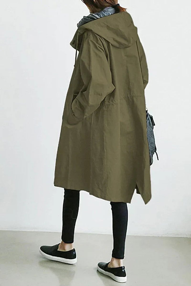 Marvella | Women’s Oversized Hooded Waterproof Longline Trench Coat