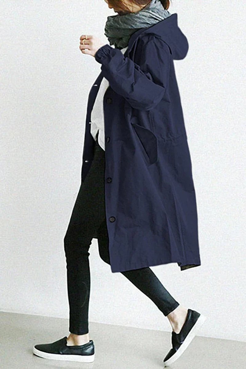 Marvella | Women’s Oversized Hooded Waterproof Longline Trench Coat