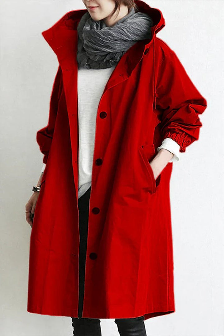 Marvella | Women’s Oversized Hooded Waterproof Longline Trench Coat