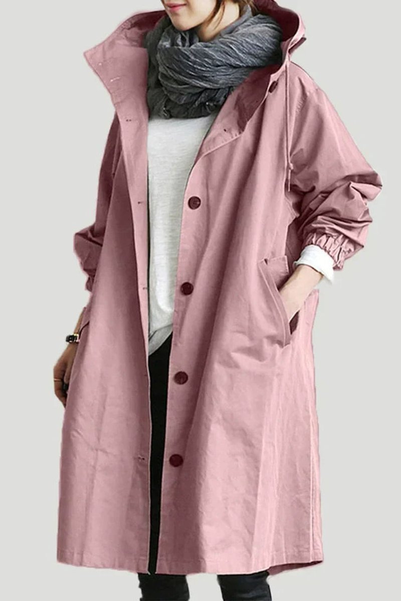 Marvella | Women’s Oversized Hooded Waterproof Longline Trench Coat