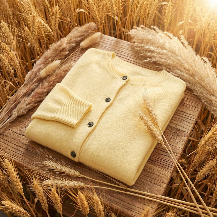 Merivelle | Women's Merino Wool Cardigan – Elegant Long Sleeve Knitted Jumper 1