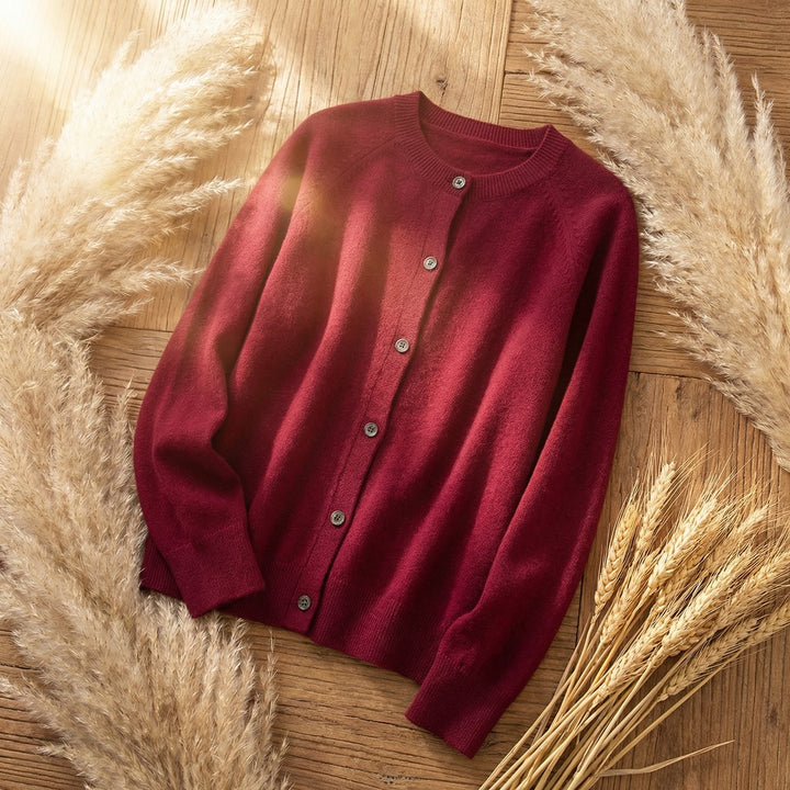 Merivelle | Women's Merino Wool Cardigan – Elegant Long Sleeve Knitted Jumper 5