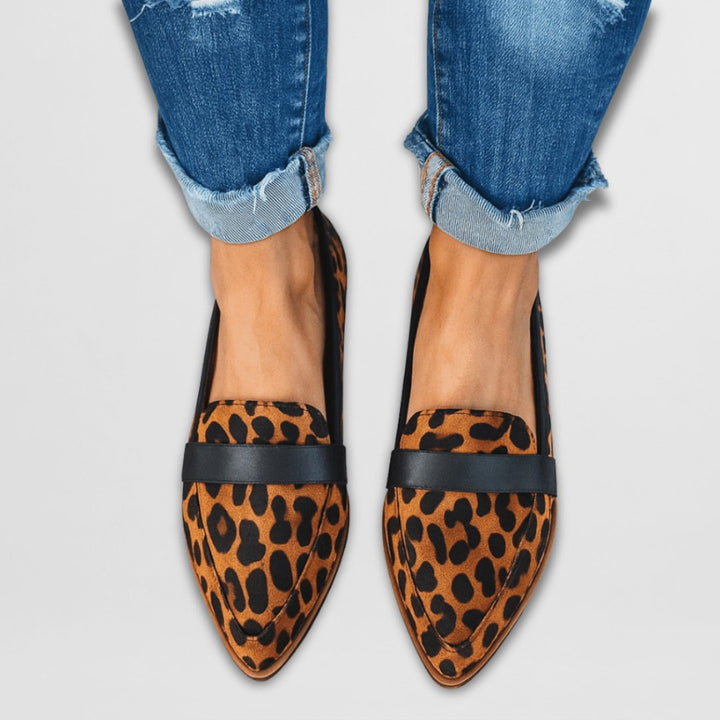 Suedelle | Women's Cushioned Suede Pointed-Toe Loafers – Elegant Slip-On Comfort Flats 4