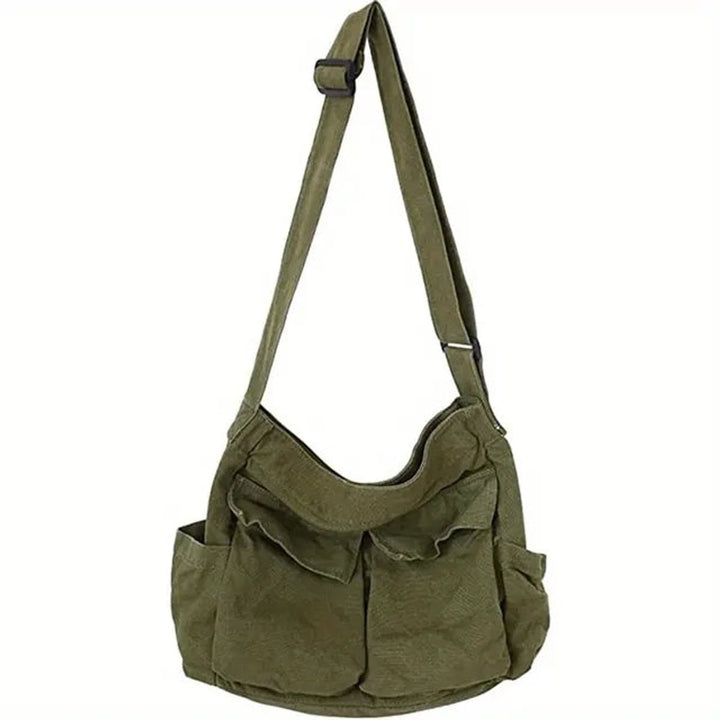Canvella | Women's Vintage Multi-Pocket Canvas Tote Bag – Adjustable Shoulder & Crossbody Bag 4
