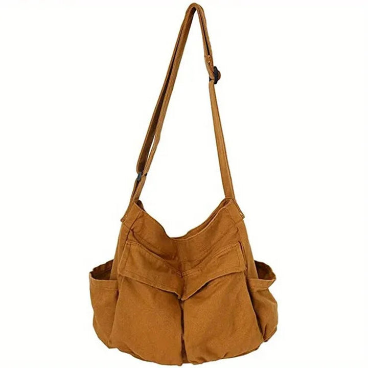 Canvella | Women's Vintage Multi-Pocket Canvas Tote Bag – Adjustable Shoulder & Crossbody Bag 5