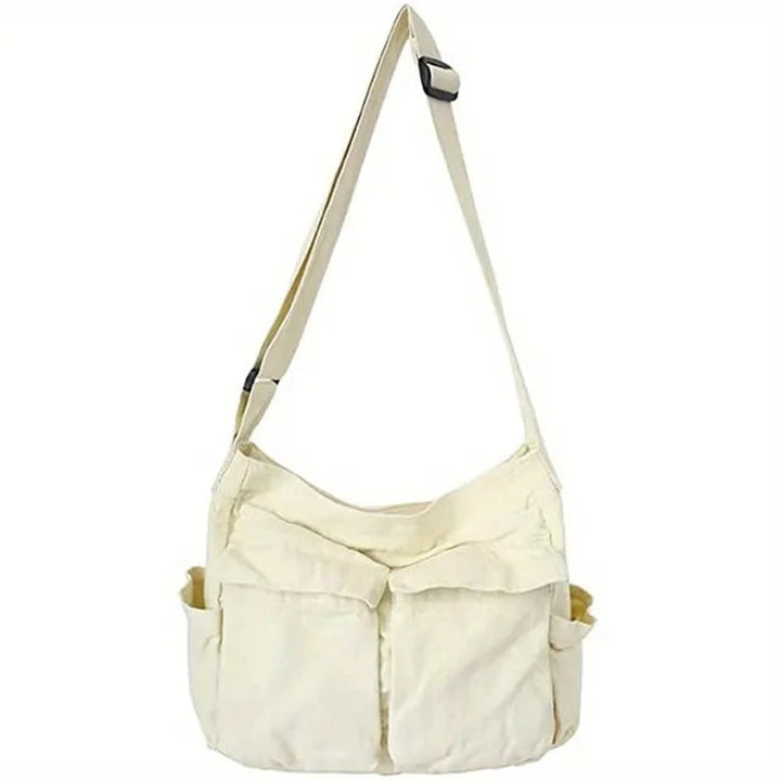 Canvella | Women's Vintage Multi-Pocket Canvas Tote Bag – Adjustable Shoulder & Crossbody Bag 6